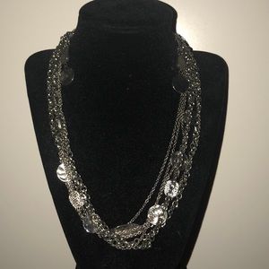 Sterling silver earring and necklace set.